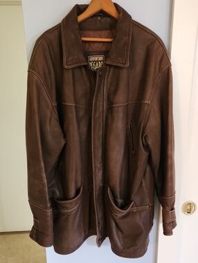 REAL LEATHER coat